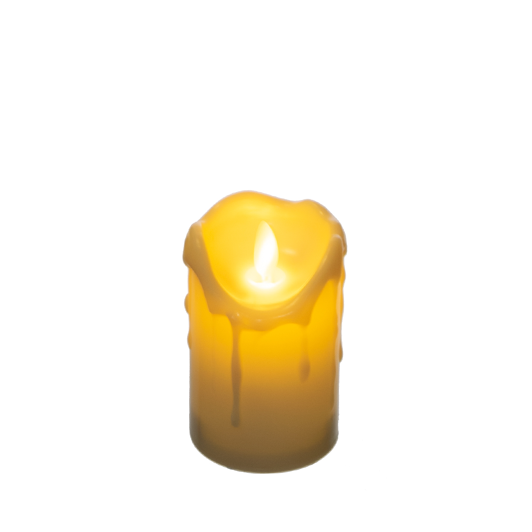 Κερί LED με κινούμενη φλόγα σε σχέδιο λιωμένου κεριού
